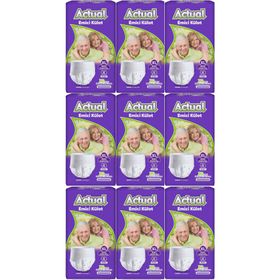 Actual XL Yetişkin 9x30 270 Adet Emici Külot Hasta Bezi