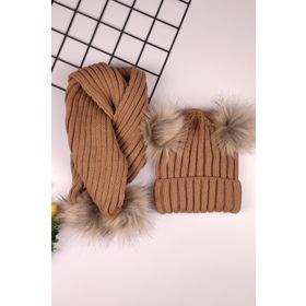 Ada Bebek ADA8870 Çift Ponponlu Atkı Bere Takımı
