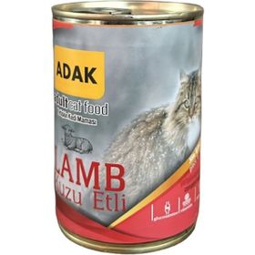 Adak 24x415 gr Kuzu Etli Yetişkin Kedi Maması Konservesi