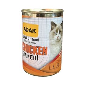 Adak 24x415 gr Tavuk Etli Yetişkin Kedi Maması Konservesi