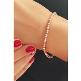 Adal Silver Kadın 925 Ayar Gümüş Baget Taşlı Su Yolu Bileklik