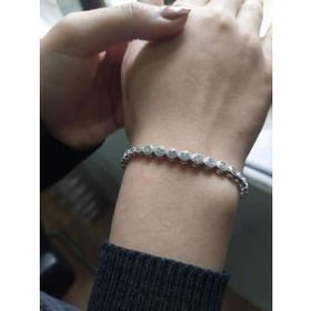 Adal Silver Kadın 925 Ayar Gümüş Baget Taşlı Su Yolu Bileklik