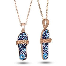 Adal Silver Rose Şerit Terlik Kadın Gümüş Kolye