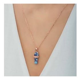 Adal Silver Rose Şerit Terlik Kadın Gümüş Kolye