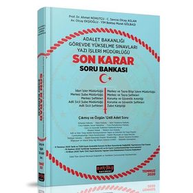 Adalet Bakanlığı 2020 GYS Son Karar Soru Bankası - Savaş Yayınları