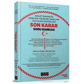 Adalet Bakanlığı 2020 GYS Son Karar Soru Bankası - Savaş Yayınları