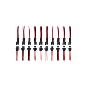 Adam 10 Takım 2 Pin Kablolu 10 cm Konnektör Led Soket Fiş