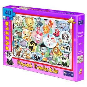 Adam Games 40 Parça Puzzle Hayvanlı Damlacıklar