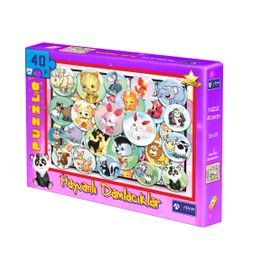 Adam Games 40 Parça Puzzle Hayvanlı Damlacıklar