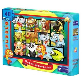 Adam Games 40 Parça Puzzle Hayvanlı Damlacıklar