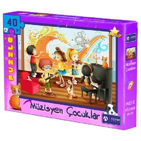 Adam Games 40 Parça Puzzle Müzisyen Çocuklar