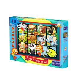 Adam Games 40 Parça Puzzle Neşeli Hayvanlar