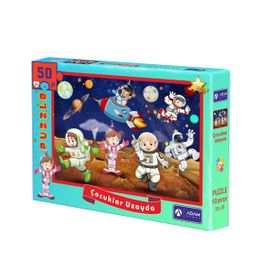Adam Games 50 Parça Puzzle Çocuklar Uzayda