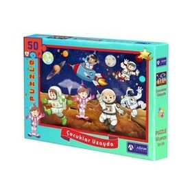 Adam Games 50 Parça Puzzle Çocuklar Uzayda