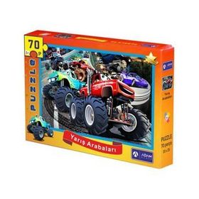 Adam Games 70 Parça Puzzle Yarış Arabaları