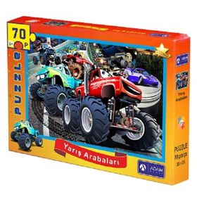 Adam Games 70 Parça Puzzle Yarış Arabaları