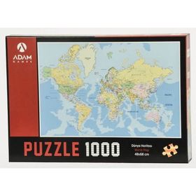 Adam Games Dünya Haritası 1000 Parça Puzzle