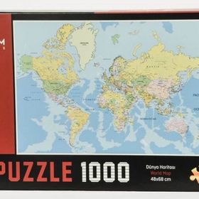 Adam Games Dünya Haritası 1000 Parça Puzzle