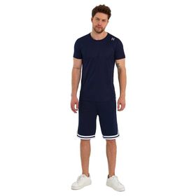 Adams Erkek Polyester Lacivert Beyaz Şeritli Basketbol Şort