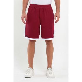 Adams File Şeritli Polyester Bordo Erkek Spor Şort