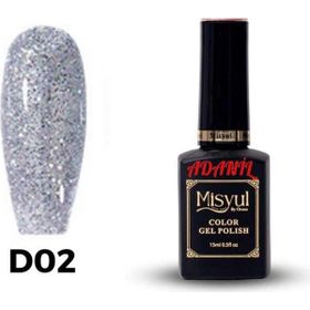 Adanil D02 Misyul Gümüş Disko Işıkta Parlayan Kalıcı Oje