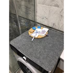 Adarya Gri Keçe 55x60 cm Düzenleyici Çamaşır Makinesi Örtüsü