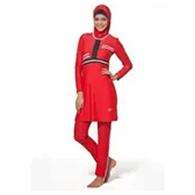 Adasea 0015 Kırmızı Tamboy Full Lycralı Tesettür Mayo