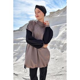 Adasea 251208 Siyah Keyla Uzun Kollu Tesettür Mayo
