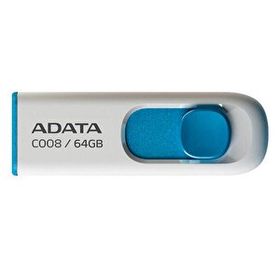 Adata C008-64 gb 64 gb USB2.0 Classic (White + Blue) Flash Bellek