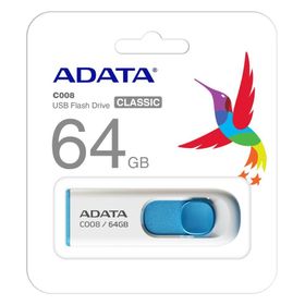 Adata C008-64 gb 64 gb USB2.0 Classic (White + Blue) Flash Bellek