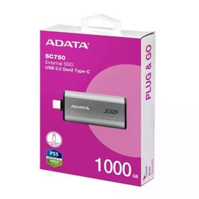 Adata SC750 1000 GB USB 3.2 Gen2 Type-C Harici Disk Taşınabilir SSD