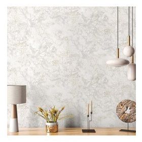Adawall 23101-1 Roka Serisi Beyaz Modern Taş Desen Duvar Kağıdı