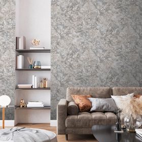 Adawall 23101-3 Roka Serisi Gri Modern Taş Desen Duvar Kağıdı