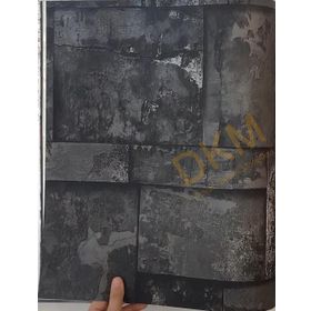 Adawall 23106-5 Roka Serisi Koyu Gri Siyah Geometrik Taş Desen Duvar Kağıdı