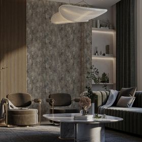 Adawall 23111-6 Roka Serisi Gri Bakır Modern Düz Desen Duvar Kağıdı