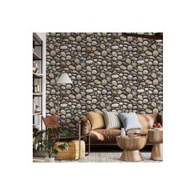 Adawall 23113-3 Roka Serisi Gri Modern Taş Desen Duvar Kağıdı