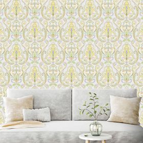 Adawall 9901-4 Tropicano Gri Damask Desen Duvar Kağıdı
