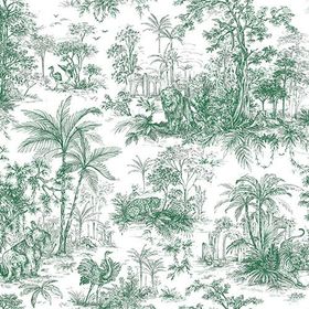 Adawall 9909-3 Tropicano Yeşil Ağaç Desenli Tropikal Duvar Kağıdı