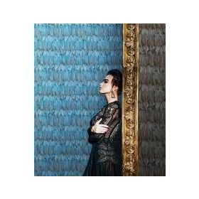 Adawall 9913-3 Tropicano Mavi Kuş Tüyü Desen Duvar Kağıdı