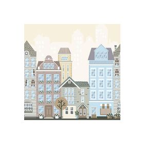 Adawall AA-8903-2 Ada Kids Renkli Evler Çocuk Odası 10.60 m² Duvar Kağıdı