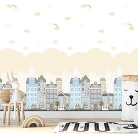Adawall AA-8903-2 Ada Kids Renkli Evler Çocuk Odası 10.60 m² Duvar Kağıdı