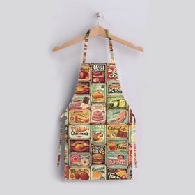 Adawall AP106 Junk Food Tasarımlı Mutfak Önlüğü