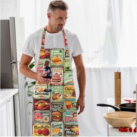 Adawall AP106 Junk Food Tasarımlı Mutfak Önlüğü