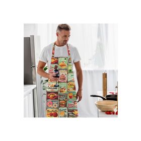 Adawall AP106 Junk Food Tasarımlı Mutfak Önlüğü