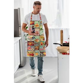 Adawall AP106 Junk Food Tasarımlı Mutfak Önlüğü