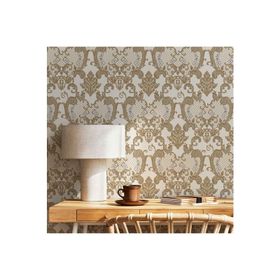 Adawall Dante 1411-5 Koyu Bej Damask Desen Duvar Kağıdı