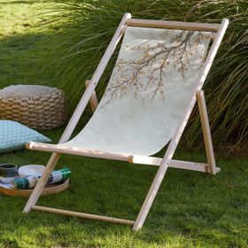 Adawall Gold Mini Flowers Fırınlanmış Gürgen Ağacı Süet Kumaş Şezlong