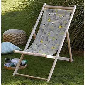 Adawall Grey Angry Tweety Warner Bros Lisanslı Fırınlanmış Gürgen Ağacı Süet Kumaş Şezlong