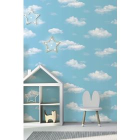 Adawall KDS8904-1 Ada Kids Mavi Bulut Görünümlü Duvar Kağıdı