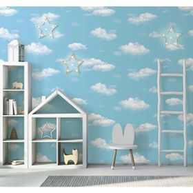 Adawall KDS8904-1 Ada Kids Mavi Bulut Görünümlü Duvar Kağıdı